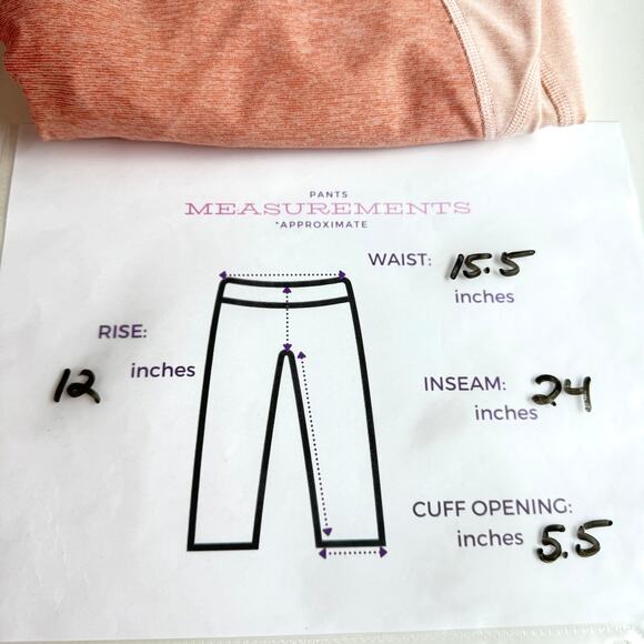 Outdoor Voices Womens Colorblock Leggings Size XL Active Stretch Orange Shebert - Picture 6 of 6